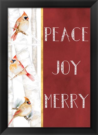 Framed Peace Joy Merry Print