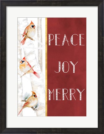 Framed Peace Joy Merry Print