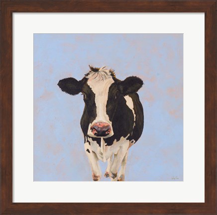 Framed Onward Cow Print