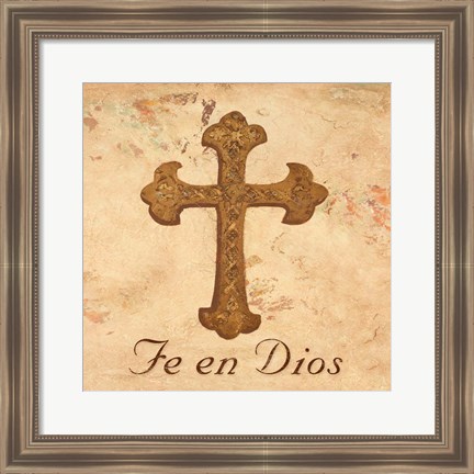 Framed Fe en Dios I Print