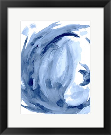 Framed Blue Swirl II Print