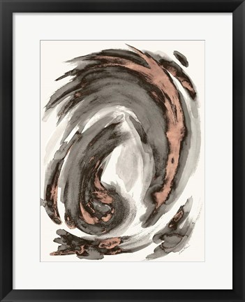 Framed Muted Swirl I Print