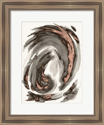 Framed Muted Swirl I Print