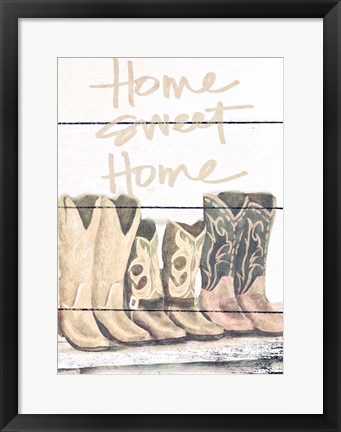 Framed Home Sweet Home Boots in Shape Print