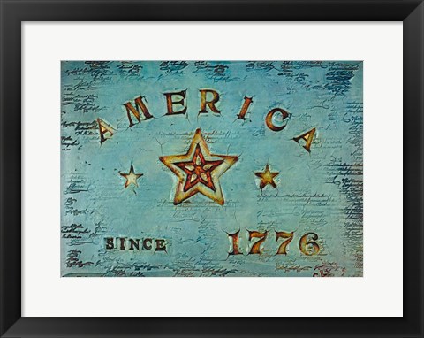 Framed America 1776 Print