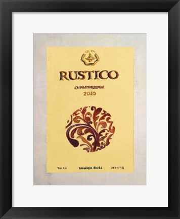 Framed Wine Label II Print