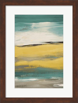 Framed Flatlands Teal Print