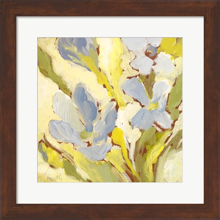 Framed Begonia Bleu I Print