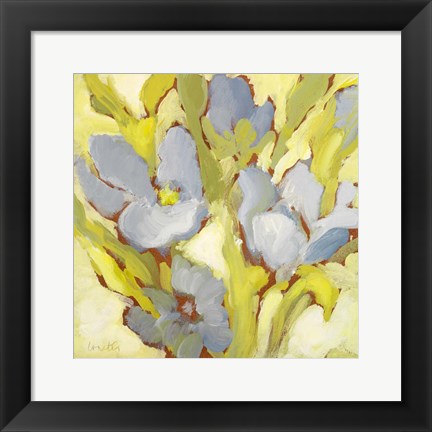 Framed Begonia Bleu II Print