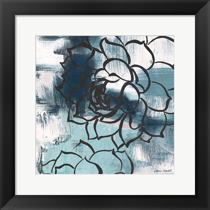 Framed Cool Vision Floral II Print