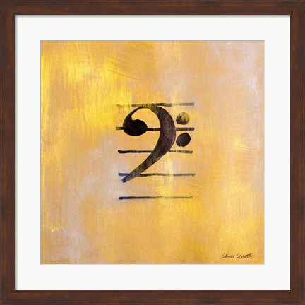 Framed Bass Clef Print