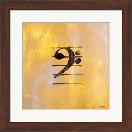 Framed Bass Clef Print