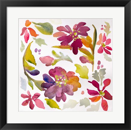 Framed Floral Party Print