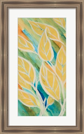 Framed Swaying Leaves II Print