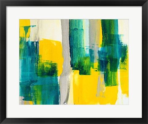 Framed Revealing Teal II Print