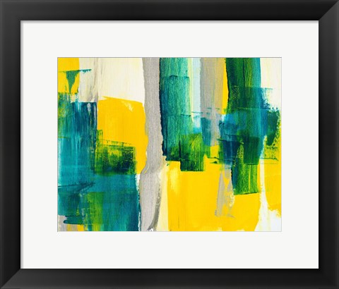 Framed Revealing Teal II Print