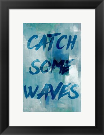 Framed Blue Waves I Print