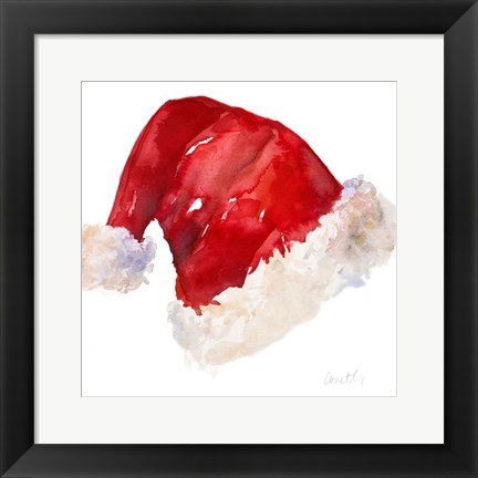 Framed Santa Hat Print