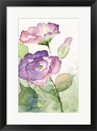 Framed Watercolor Lavender Floral I Print