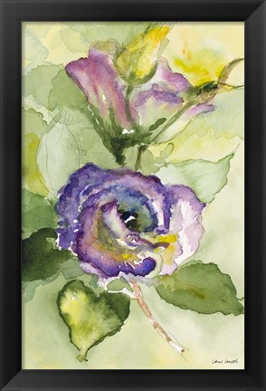 Framed Watercolor Lavender Floral II Print