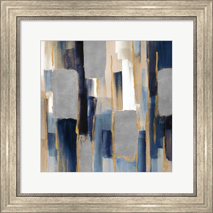 Framed Indigo Woodlands I Print