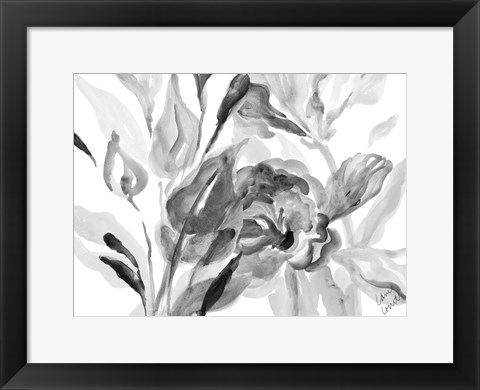 Framed Dark Florals Print