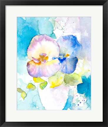 Framed Abstract Vase of Flowers II Print