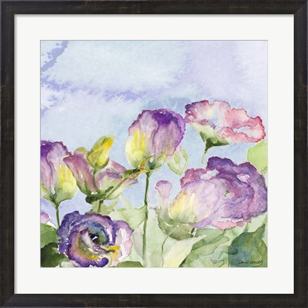 Framed Purple Garden II Print