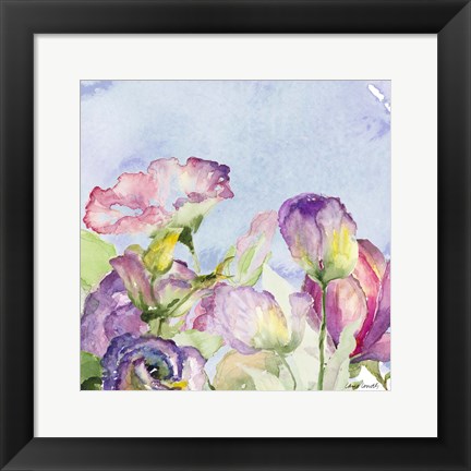 Framed Purple Garden I Print