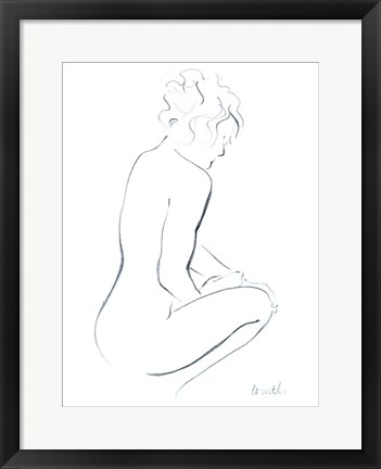 Framed Contemplating Female I Print