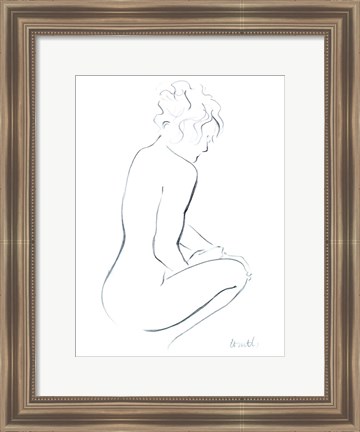 Framed Contemplating Female I Print