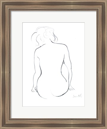 Framed Contemplating Female II Print