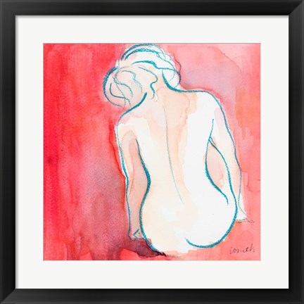 Framed Female Watercolor Figure I Print