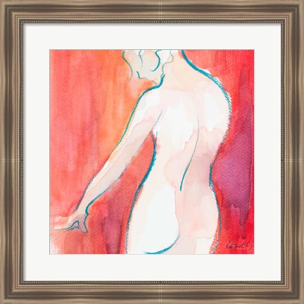 Framed Female Watercolor Figure II Print