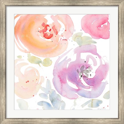 Framed Gentle Blossoms I Print