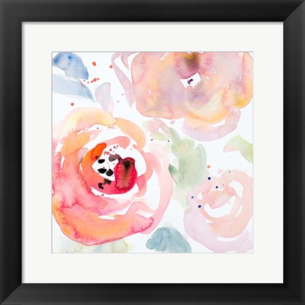 Framed Gentle Blossoms II Print