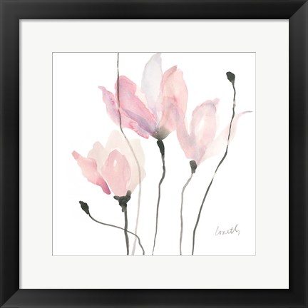 Framed Pastel Floral Sway II Print