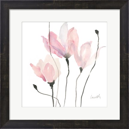 Framed Pastel Floral Sway II Print