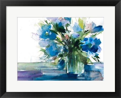 Framed Blue Haven I Print