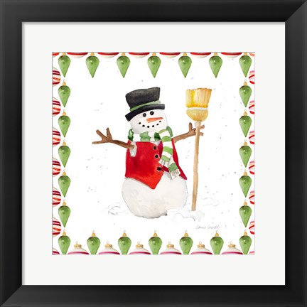 Framed Christman Snowman IV Print