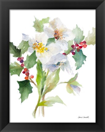 Framed Christmas Bouquet II Print