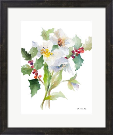 Framed Christmas Bouquet II Print