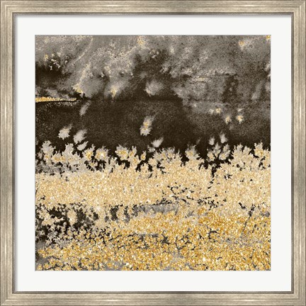 Framed Gold Winds Square I Print