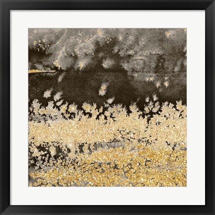 Framed Gold Winds Square I Print