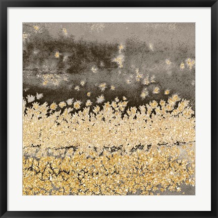 Framed Gold Winds Square II Print