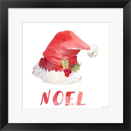 Framed Holiday Hat Sentiment II Print