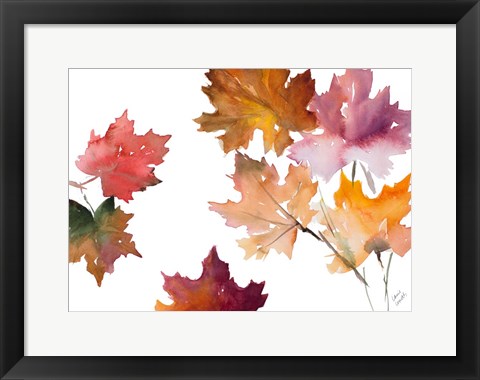 Framed Harvest Leaves II Print