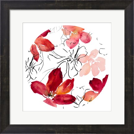 Framed Into Summer Floral Circle Print