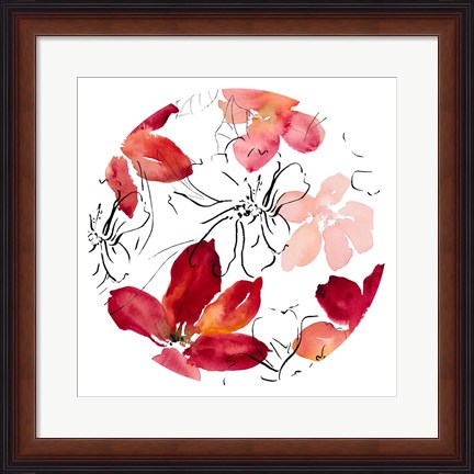 Framed Into Summer Floral Circle Print