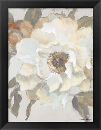 Framed White Peony and Bloom Print